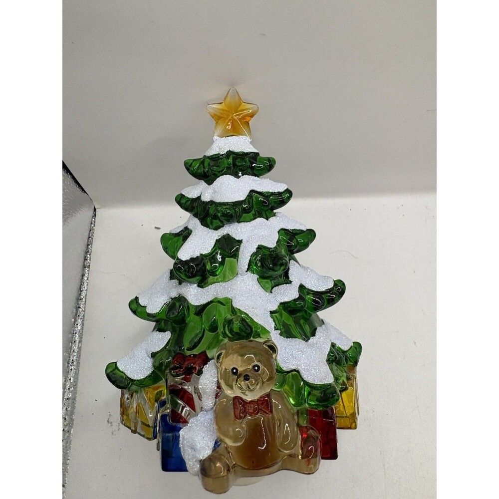 Night Light Plug-In Christmas Tree with Gifts Teddy Bear Tested Works